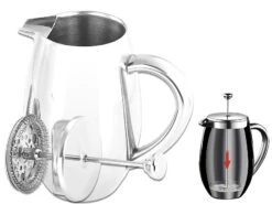 Rosenstein & Söhne Design-Kaffeebereiter:Thermo-Kaffeebereiter, French-Press, Edelstahl, Versandrückläufer 13 Rosenstein & Söhne Design-Kaffeebereiter:Thermo-Kaffeebereiter, French-Press, Edelstahl, Versandrückläufer -Rosenstein & Söhne Shop nx9167 8 1