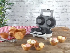 Rosenstein & Söhne Waffeleisen Eiswaffeln:Waffeleisen Für 2 Eiswaffel-Schälchen, Versandrückläufer -Rosenstein & Söhne Shop nx9211 2