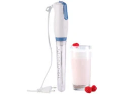Rosenstein & Söhne Mini Rührgerät:Elektrischer Mini-Handmixer Mit Mixbecher-Aufsatz, Leiser Motor, 30 W