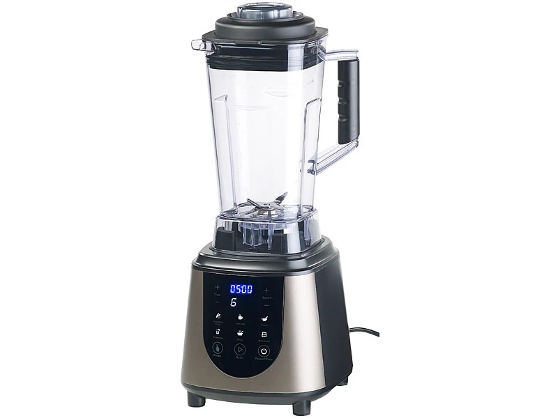 Rosenstein & Söhne Profi Küchenmixer:Profi-Standmixer Mit LED-Touch-Display, 2 Liter, 1.800 W, 30.000 U/min 1 Rosenstein & Söhne Profi Küchenmixer:Profi-Standmixer Mit LED-Touch-Display, 2 Liter, 1.800 W, 30.000 U/min