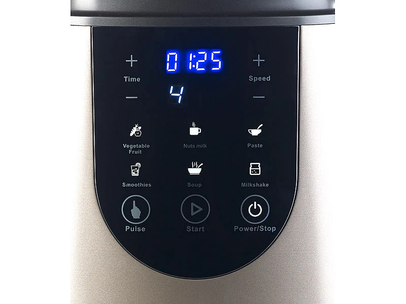 Rosenstein & Söhne Profi Küchenmixer:Profi-Standmixer Mit LED-Touch-Display, 2 Liter, 1.800 W, 30.000 U/min 8 Rosenstein & Söhne Profi Küchenmixer:Profi-Standmixer Mit LED-Touch-Display, 2 Liter, 1.800 W, 30.000 U/min – Bild 8