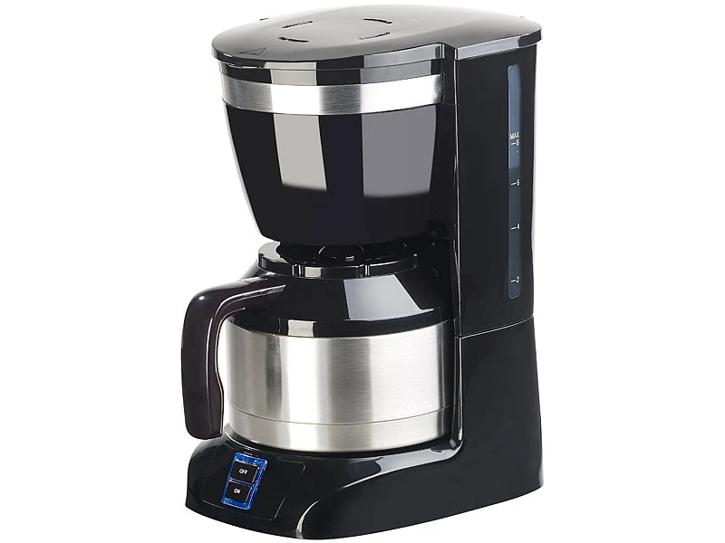 Rosenstein & Söhne Filterkaffeemaschine:Filterkaffee-Maschine Mit Isolierkanne, 1 Liter, 8 Tassen, 800 Watt 1 Rosenstein & Söhne Filterkaffeemaschine:Filterkaffee-Maschine Mit Isolierkanne, 1 Liter, 8 Tassen, 800 Watt