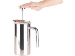 Rosenstein & Söhne Kaffeepresse:Thermo-Kaffeebereiter, French-Press, Edelstahl, Doppelwandig, 1 Liter