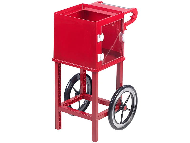Rosenstein & Söhne Retro Popcorn Maker:Rollwagen Im Retro-Design Für Popcorn-Maschine "Cinema" & "Movie", Rot 1 Rosenstein & Söhne Retro Popcorn Maker:Rollwagen Im Retro-Design Für Popcorn-Maschine "Cinema" & "Movie", Rot