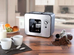 Rosenstein & Söhne Kaffeevollautomat:Vollautomatische Design-Kaffeemaschine Mit Bohnen-Mahlwerk, 800 Watt -Rosenstein & Söhne Shop nx9416 13 1