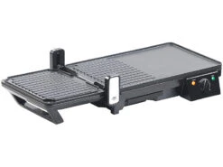 Rosenstein & Söhne Tischgrill Toaster:Elektrischer 2in1-Tischgrill Mit Kontaktgrill, Grillplatte, 2.000 Watt -Rosenstein & Söhne Shop nx9700 1 1