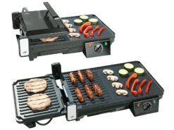 Rosenstein & Söhne Elektrischer 2in1-Tischgrill Mit Kontaktgrill, Versandrückläufer -Rosenstein & Söhne Shop nx9700 13