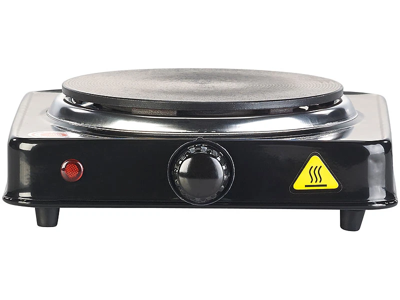Rosenstein & Söhne Campingkocher:Elektrische Einzel-Kochplatte, 15,5 Cm, 1.000 Watt, Stufenlos, Kompakt 4 Rosenstein & Söhne Campingkocher:Elektrische Einzel-Kochplatte, 15,5 Cm, 1.000 Watt, Stufenlos, Kompakt – Bild 4