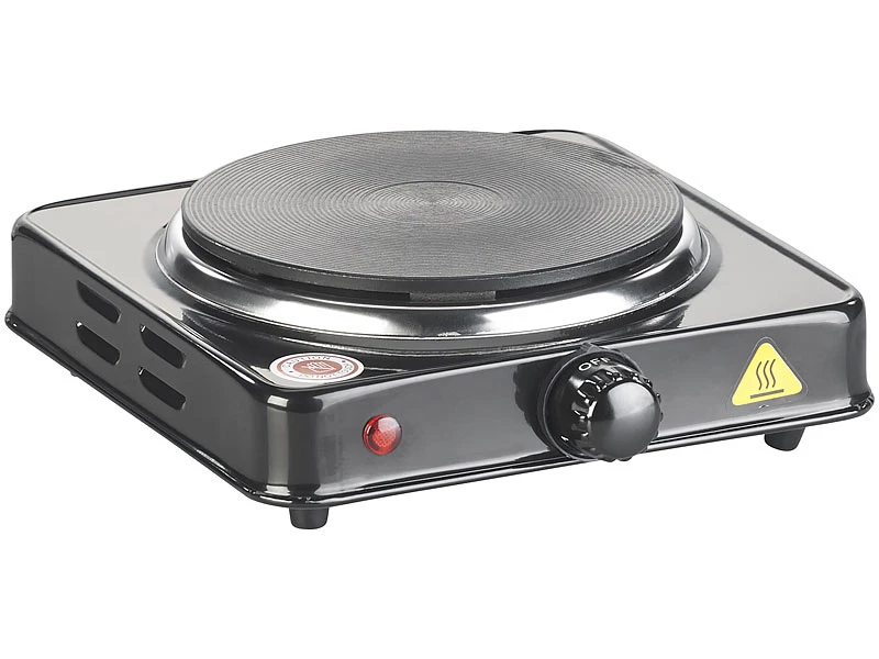 Rosenstein & Söhne Campingkocher:Elektrische Einzel-Kochplatte, 15,5 Cm, 1.000 Watt, Stufenlos, Kompakt 2 Rosenstein & Söhne Campingkocher:Elektrische Einzel-Kochplatte, 15,5 Cm, 1.000 Watt, Stufenlos, Kompakt – Bild 2