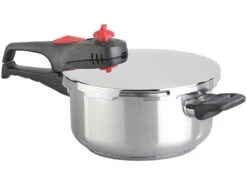 Rosenstein & Söhne Dampftopf:Edelstahl-Schnellkochtopf Mit 2-stufigem Druckregler Bis 90 KPa, 4 L -Rosenstein & Söhne Shop nx9742 3 1