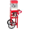 Rosenstein & Söhne Popcorn Machine:Retro-Popcorn-Maschine "Movie" Und Rollwagen Im 50er-Stil, Rot