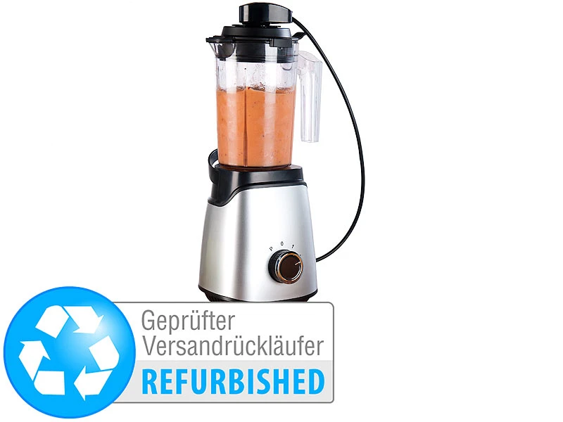 Rosenstein & Söhne Mixer Mit Vakuumpumpen:2in1-Vakuum-Mixer Mit 3 Stufen & 4 Klingen, Versandrückläufer 1 Rosenstein & Söhne Mixer Mit Vakuumpumpen:2in1-Vakuum-Mixer Mit 3 Stufen & 4 Klingen, Versandrückläufer