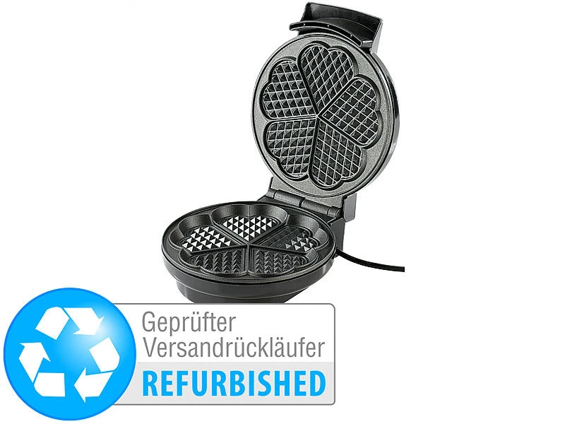 Rosenstein & Söhne Waffeleisen Backgerät:Waffeleisen Für Herzwaffeln Versandrückläufer 1 Rosenstein & Söhne Waffeleisen Backgerät:Waffeleisen Für Herzwaffeln Versandrückläufer