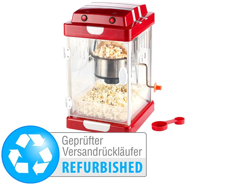 Rosenstein & Söhne Popcorn-Maschinen Retro:Popcorn-Maschine: Popcorn Einfach Selbst Machen! (Versandrückläufer) 1 Rosenstein & Söhne Popcorn-Maschinen Retro:Popcorn-Maschine: Popcorn Einfach Selbst Machen! (Versandrückläufer)