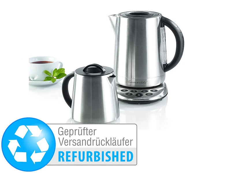 Rosenstein & Söhne Wasserkocher Teekocher:2in1-Edelstahl-Wasserkocher WSK-250.set & Teekanne (Versandrückläufer) 1 Rosenstein & Söhne Wasserkocher Teekocher:2in1-Edelstahl-Wasserkocher WSK-250.set & Teekanne (Versandrückläufer)