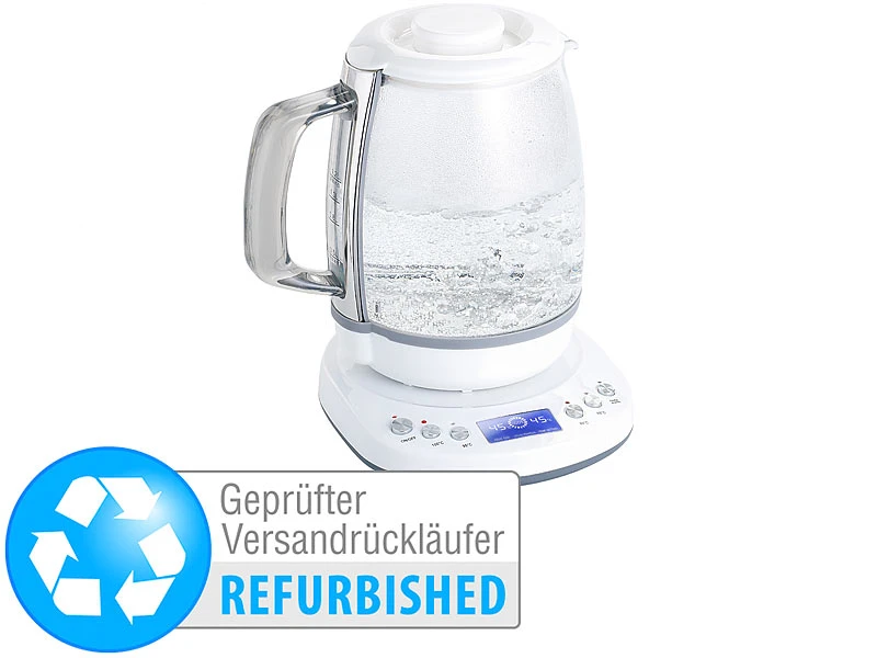 Rosenstein & Söhne WiFi Wasserkocher:App-gesteuerter Glas-Wasserkocher (Versandrückläufer) 1 Rosenstein & Söhne WiFi Wasserkocher:App-gesteuerter Glas-Wasserkocher (Versandrückläufer)