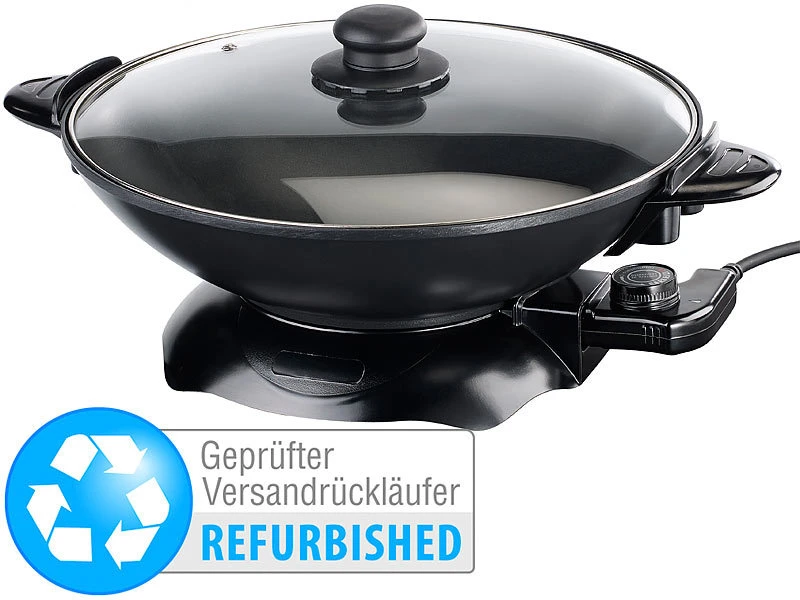 Rosenstein & Söhne Wokpfanne:Elektrischer Wok Mit Thermostat, 1.500 W, 5,1 L (Versandrückläufer) 1 Rosenstein & Söhne Wokpfanne:Elektrischer Wok Mit Thermostat, 1.500 W, 5,1 L (Versandrückläufer)