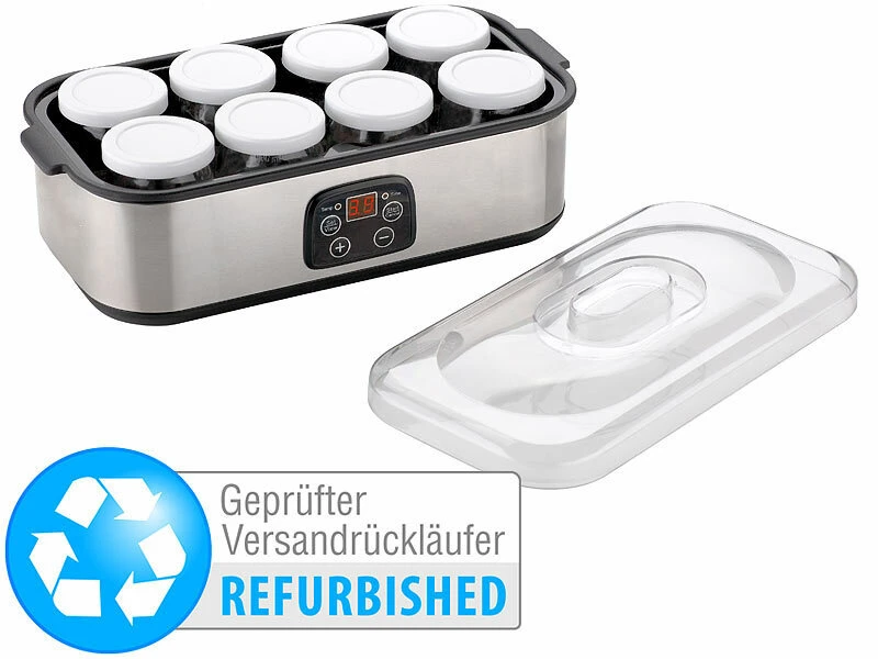 Rosenstein & Söhne Joghurt-Machine:Joghurt-Maker, Timer & Temperatur-Einstellung, Versandrückläufer 1 Rosenstein & Söhne Joghurt-Machine:Joghurt-Maker, Timer & Temperatur-Einstellung, Versandrückläufer