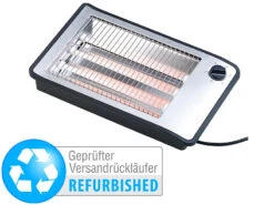 Rosenstein & Söhne Flach-Toaster:Flachtoaster Für Bis Zu 4 Brötchen, Versandrückläufer