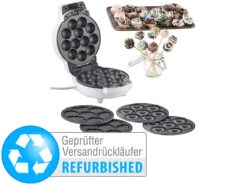 Rosenstein & Söhne Waffeleisen Donutmaker:3in1-Donut-, Cupcake- Und Cakepop-Maker, Versandrückläufer