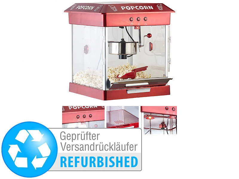 Rosenstein & Söhne Retro-Popcorn-Maschinen:Profi-Gastro-Popcorn-Maschine Mit Edelstahl-Topf (Versandrückläufer) 1 Rosenstein & Söhne Retro-Popcorn-Maschinen:Profi-Gastro-Popcorn-Maschine Mit Edelstahl-Topf (Versandrückläufer)