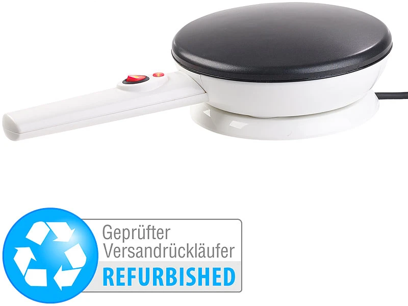 Rosenstein & Söhne Kabelloser Crepesmaker:Kabelloser Crêpes-Maker, Anti-Haft,Temp.-Automatik (Versandrückläufer) 1 Rosenstein & Söhne Kabelloser Crepesmaker:Kabelloser Crêpes-Maker, Anti-Haft,Temp.-Automatik (Versandrückläufer)