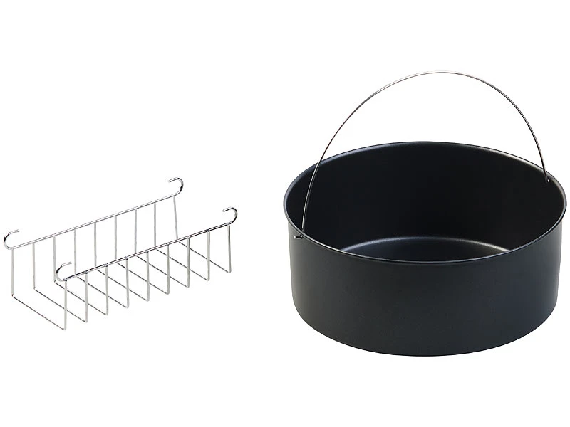 Rosenstein & Söhne Heißluftfriteuse:Digitale XXXL-Heißluft-Fritteuse & Umluft-Backofen Mit Zubehörset 7 Rosenstein & Söhne Heißluftfriteuse:Digitale XXXL-Heißluft-Fritteuse & Umluft-Backofen Mit Zubehörset – Bild 7