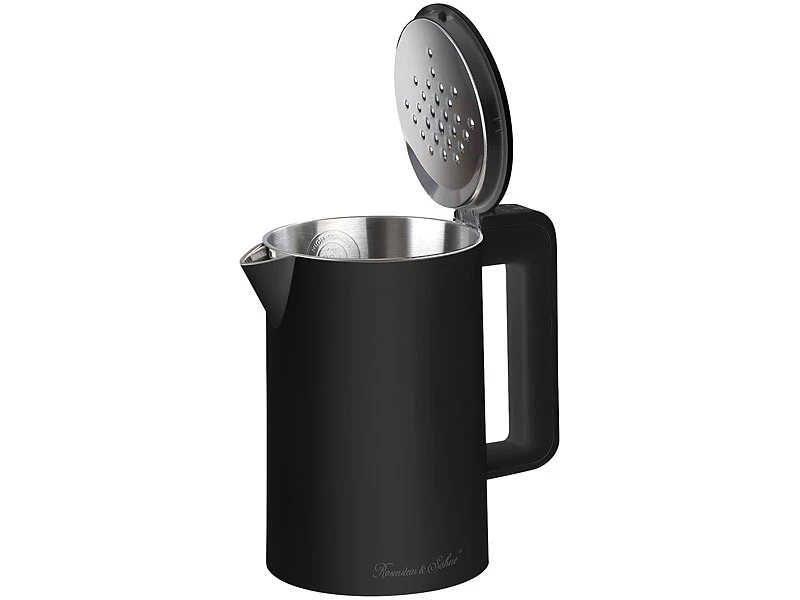 Rosenstein & Söhne Elektro Wasserkocher:Edelstahl-Wasserkocher, Temperaturwahl, Warmhaltefunktion, LED, 1,5 L 11 Rosenstein & Söhne Elektro Wasserkocher:Edelstahl-Wasserkocher, Temperaturwahl, Warmhaltefunktion, LED, 1,5 L – Bild 11