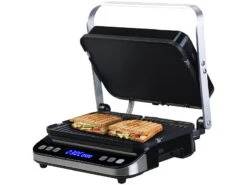 Rosenstein & Söhne Sandwichmaker:Digitaler Panini-, Sandwich- & Kontaktgrill, Timer & Memory, 2.000 W -Rosenstein & Söhne Shop zx6151 13
