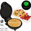 Rosenstein & Söhne Elektrische Waffeleisen:Mini-Waffeleisen Für Runde Belgische Waffeln Mit Ø 10,5 Cm, 350 Watt