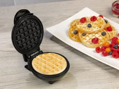 Rosenstein & Söhne Elektrische Waffeleisen:Mini-Waffeleisen Für Runde Belgische Waffeln Mit Ø 10,5 Cm, 350 Watt -Rosenstein & Söhne Shop zx6272 5