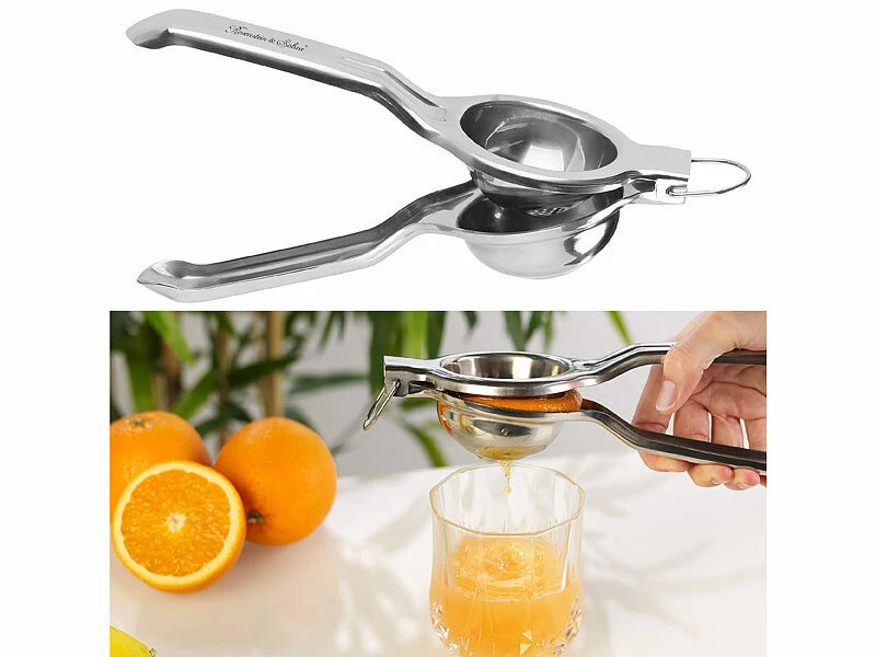 Rosenstein & Söhne Manuelle Zitruspresse:Manuelle Zitrus- Und Saftpresse Aus Poliertem Edelstahl 304, Ø 7 Cm 7 Rosenstein & Söhne Manuelle Zitruspresse:Manuelle Zitrus- Und Saftpresse Aus Poliertem Edelstahl 304, Ø 7 Cm – Bild 7