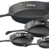 TS Bratpfanne Induktion:4er-Set Gusseisen-Pfannen Mit Je 1x Ø 12,5 / 16,5 / 21 Und 30 Cm