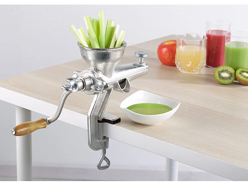 Rosenstein & Söhne Obstpresse:Profi Saft- & Beerenpresse, Schraubzwinge Zur Tischmontage, Gusseisen 6 Rosenstein & Söhne Obstpresse:Profi Saft- & Beerenpresse, Schraubzwinge Zur Tischmontage, Gusseisen – Bild 6