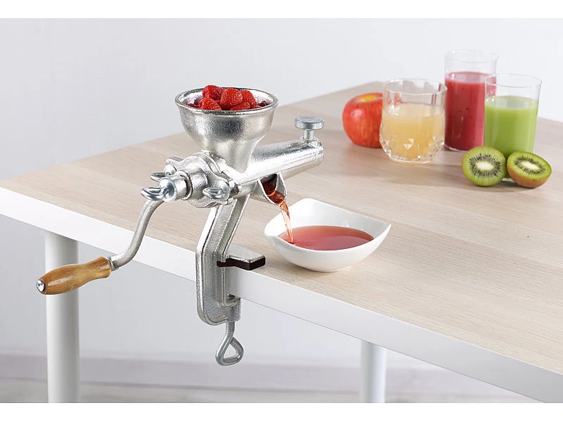 Rosenstein & Söhne Obstpresse:Profi Saft- & Beerenpresse, Schraubzwinge Zur Tischmontage, Gusseisen 7 Rosenstein & Söhne Obstpresse:Profi Saft- & Beerenpresse, Schraubzwinge Zur Tischmontage, Gusseisen – Bild 7