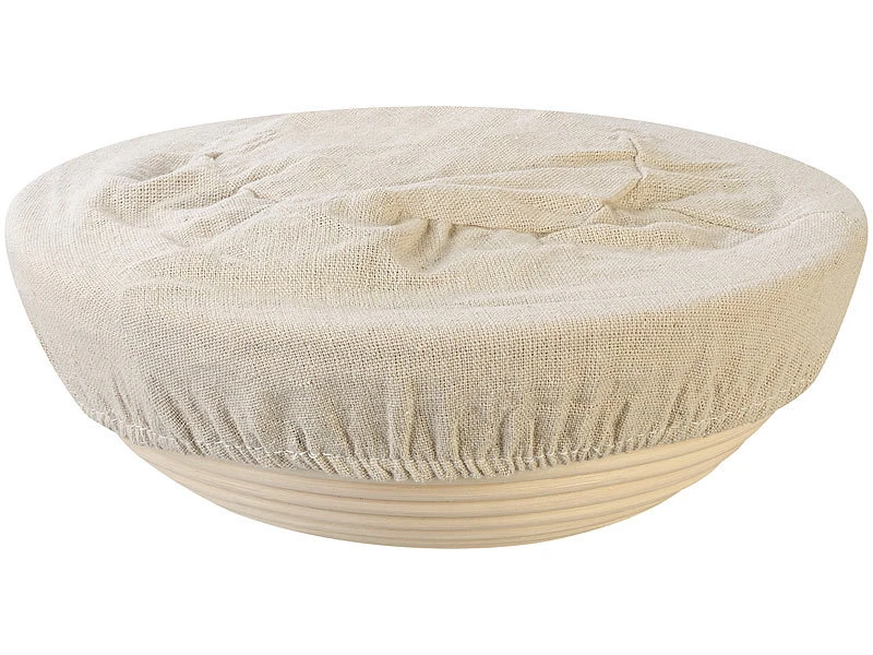 Rosenstein & Söhne Brot Backen Zubehör:2er-Set Gärkörbe, Ø 25 & 30 Cm, Abdecktücher, Gabel, Reinigungspinsel 3 Rosenstein & Söhne Brot Backen Zubehör:2er-Set Gärkörbe, Ø 25 & 30 Cm, Abdecktücher, Gabel, Reinigungspinsel – Bild 3