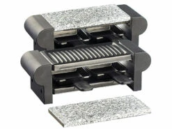 Rosenstein & Söhne Raclette-Tischgrill:Raclette Für 4 Personen, Mit Grillaufsatz Und Heißem Stein, 350 Watt